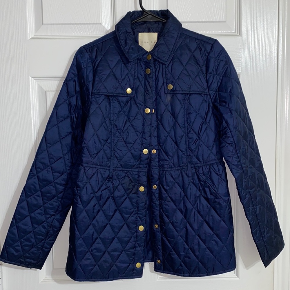 Kids navy blue rain coat. Size 14-16